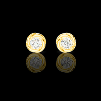 0.47 CT Luxury Round Moissanite Diamond Stud Earrings in 18K Gold Elegant Everyday Sparkle by Ivevar Luxury