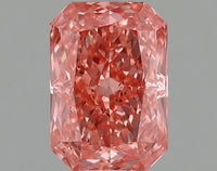 Affordable One 0.97 CT Radiant Shape Fancy Vivid Pink Color VS1 Clarity Moissanite Diamond For Full Grace