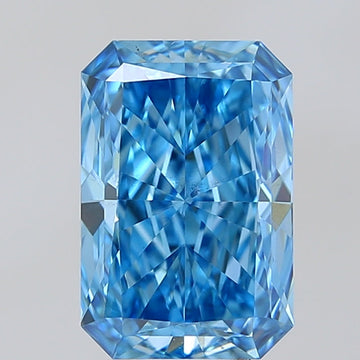 Premium 3.56 CT Radiant Shape Fancy Vivid Blue Color VS2 Clarity Moissanite Diamond For Surprise Ring