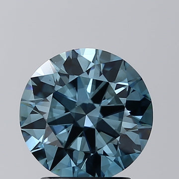 Great 2.01 CT Round Shape Fancy Vivid Blue Color VS2 Clarity Moissanite Diamond For Cocktail Ring