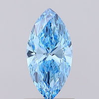 Unique Marquise Shape 1.01 CT Fancy Vivid Blue Color VS2 Clarity Lab grown Diamond For Birthday Ring