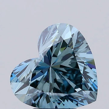 Sparkling Of 3.71 CT Heart Shape Fancy Vivid Greenish Blue Color VS2 Clarity Moissanite Diamond For One Glance