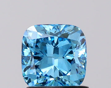 Trendy VS1 Clarity 1.17 CT Cushion Shape Fancy Vivid Blue Color Moissanite Diamond For Engagement Ring