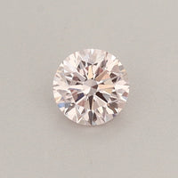 Latest choice 0.30 CT Round Shape Light Pink Color VVS2 Clarity Lab Grown Diamond For Clear Eyes