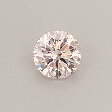 Latest choice 0.30 CT Round Shape Light Pink Color VVS2 Clarity Lab Grown Diamond For Clear Eyes