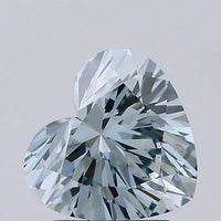 Heart 2.08ct Fancy Intense Green Blue VS2 Moissanite Diamond For She Knows