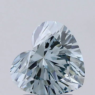 Heart 2.08ct Fancy Intense Green Blue VS2 Moissanite Diamond For She Knows