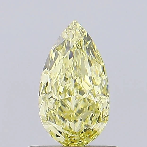 Dazzling 0.75 CT Pear Shape Fancy Intense Yellow Color VVS1 Clarity Moissanite Diamond For Her Trace