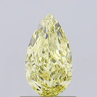 Dazzling 0.75 CT Pear Shape Fancy Intense Yellow Color VVS1 Clarity Moissanite Diamond For Her Trace