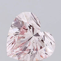 Heart 3.15ct Fancy Light Pink VS1 Moissanite Diamond For Slow Glow
