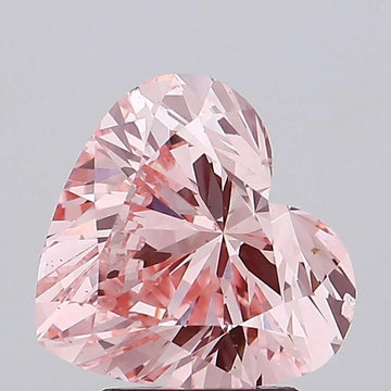 Classic Of 3.00 CT Heart Shape Fancy Intense Pink Color VS2 Clarity Moissanite  Diamond For Open Skies