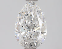 Bright 1.15 CT Pear Shape D Color SI1 Clarity Lab Grown Diamond For the Silent Flame