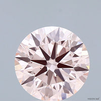 Sustainable 2.29 CT Round Shape Fancy Pink Color VS1 Clarity Moissanite Diamond For Custom Ring