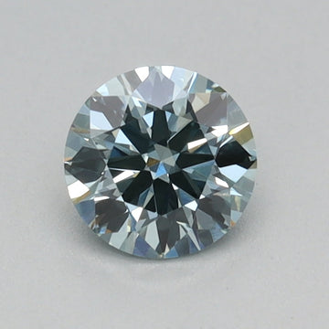 Classic choice 0.30 CT Round Shape Fancy Intense Blue Green Color VVS2 Clarity Lab Grown Diamond For Late Bloom