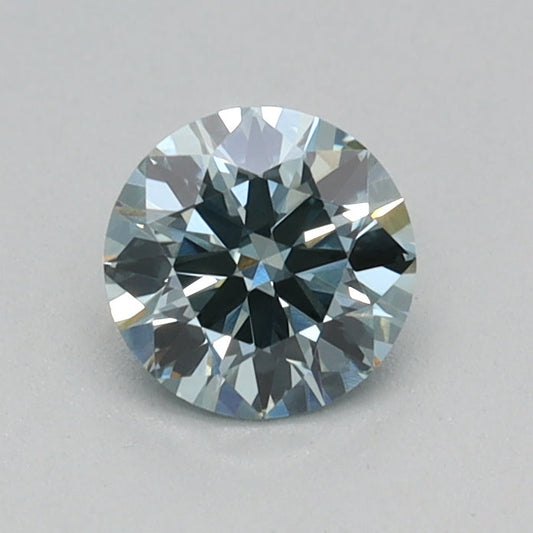 Classic choice 0.30 CT Round Shape Fancy Intense Blue Green Color VVS2 Clarity Lab Grown Diamond For Late Bloom