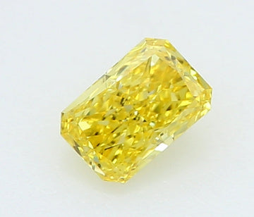 Dazzling 0.23 CT Cushion Shape Fancy Vivid Yellow Color VS1 Clarity Lab Grown Diamond For Her Touch