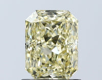 Shiny Fancy Yellow Color VS2 Clarity 1.11 CT Radiant Shape Lab grown Diamond For Anniversary Ring