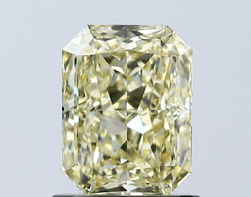 Shiny Fancy Yellow Color VS2 Clarity 1.11 CT Radiant Shape Lab grown Diamond For Anniversary Ring