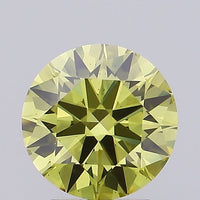 Hot Selling 2.12 CT Round Shape Fancy Vivid Yellow Color VS2 Clarity Moissanite Diamond For Gift Ring