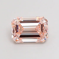 Brilliant Fancy Light Brownish Pink Color VS2 Clarity 2.00 CT Emerald Shape Moissanite Diamond For Cocktail Ring