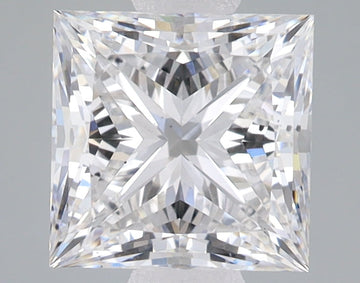 Classic 2.06 CT Princess Shape D Color VS2 Clarity Lab Grown Diamond For Gold Silence