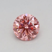 Luxury choice 0.31 CT Round Shape Fancy Vivid Pink Color VVS2 Clarity Lab Grown Diamond For Hidden Glow