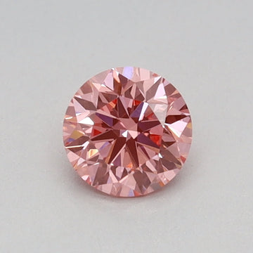 Luxury choice 0.31 CT Round Shape Fancy Vivid Pink Color VVS2 Clarity Lab Grown Diamond For Hidden Glow