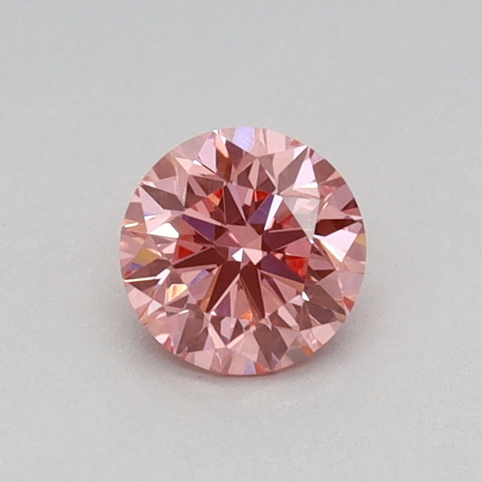 Luxury choice 0.31 CT Round Shape Fancy Vivid Pink Color VVS2 Clarity Lab Grown Diamond For Hidden Glow