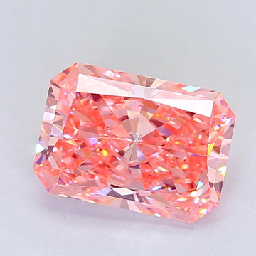 Timeless 3.02 CT Radiant Shape Fancy Vivid Pink Color VVS2 Clarity Moissanite Diamond For Anniversary Ring