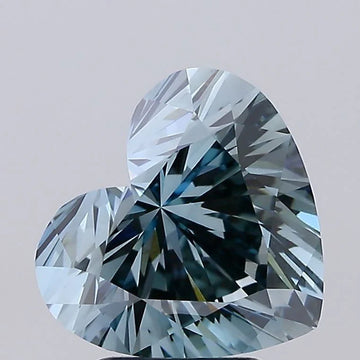 Heart 3.29ct Fancy Intense Blue VVS2 Moissanite Diamond For Silent Flame