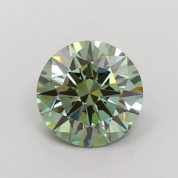 Affordable 2.59 CT Round Shape Fancy Vivid Green Color VVS2 Clarity Moissanite Diamond For Surprise Ring