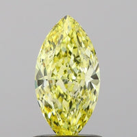 Experience Luxury 1.00 CT Marquise Shape Fancy Vivid Yellow Color VVS2 Clarity Lab grown Diamond For Ring