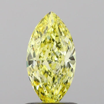 Experience Luxury 1.00 CT Marquise Shape Fancy Vivid Yellow Color VVS2 Clarity Lab grown Diamond For Ring
