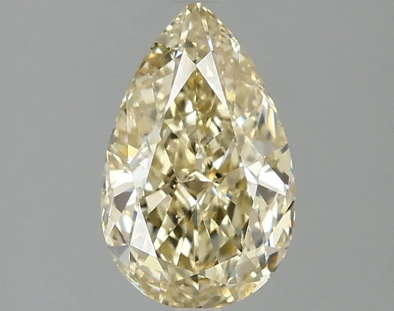 Dazzling 1.52 CT Pear Shape Fancy Yellow Color VS1 Clarity Moissanite Diamond For Even Peace