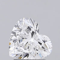 Affordable VS1 Clarity E Color 1.05 CT Heart Shape Lab grown Diamond For her Ring