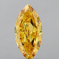 Bright 3.80 CT Marquise Shape Fancy Vivid Yellow Color VS2 Clarity Moissanite Diamond For Birthday Ring