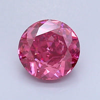 Custom Luxury 2.02 CT Round Shape Fancy Vivid Pink Color VS1 Clarity Moissanite Diamond For Engagement Ring