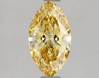 Classic VVS2 Clarity 1.22 CT Marquise Shape Fancy Vivid Yellow Color Lab grown Diamond For Engagement Ring