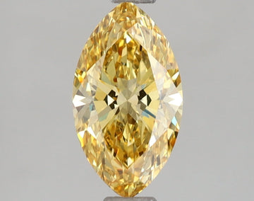 Classic VVS2 Clarity 1.22 CT Marquise Shape Fancy Vivid Yellow Color Lab grown Diamond For Engagement Ring