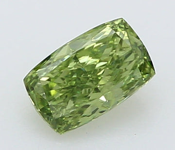 Timeless 0.25 CT Cushion Shape Fancy Vivid Green Color VS1 Clarity Lab Grown Diamond For Calm Steps