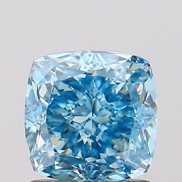 Bright Fancy Vivid Blue Color VVS2 Clarity 1.16 CT Cushion Shape Moissanite Diamond For Party Ring