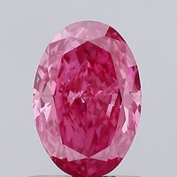 Trendy Of 0.74 CT Oval Shape Fancy Vivid Pink Color VS1 Clarity Lab Grown Diamond For Anniversary ring