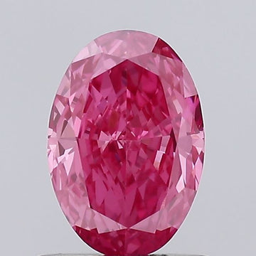 Trendy Of 0.74 CT Oval Shape Fancy Vivid Pink Color VS1 Clarity Lab Grown Diamond For Anniversary ring