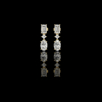 1.82 CT Exquisite Luxury Oval Lab Grown Diamond Drop Earrings Elegant Statement Jewelry