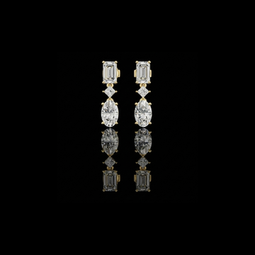 1.82 CT Exquisite Luxury Oval Lab Grown Diamond Drop Earrings Elegant Statement Jewelry
