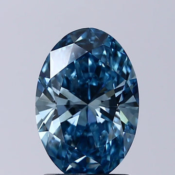 Ultimate Of 1.52 CT Oval Shape Fancy Vivid Blue Color VS2 Clarity Moissanite Diamond For Quiet Rain