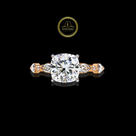 Celestial Star Cluster Lab Diamond Ring Dreamy & Dazzling