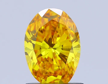 Minimalist Of 0.99 CT Oval Shape Fancy Vivid Yellow Color VS2 Clarity Moissanite Diamond For Warm Echo