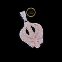 Custom Two Tone with Moissanite Diamond Luxury Pendant by Ivevar