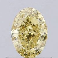 Premium Of 0.78 CT Oval Shape Fancy Intense Yellow Color VS1 Clarity Moissanite Diamond For Surprise Ring